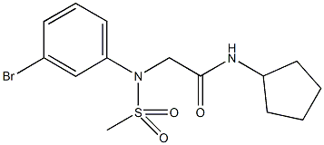 2-[3-bromo(methylsulfonyl)anilino]-N-cyclopentylacetamide Structure