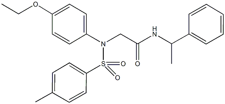 2-{4-ethoxy[(4-methylphenyl)sulfonyl]anilino}-N-(1-phenylethyl)acetamide 구조식 이미지