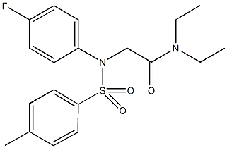 N,N-diethyl-2-{4-fluoro[(4-methylphenyl)sulfonyl]anilino}acetamide Structure