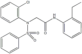 2-[2-chloro(phenylsulfonyl)anilino]-N-(2-ethylphenyl)acetamide Structure