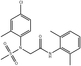 2-[4-chloro-2-methyl(methylsulfonyl)anilino]-N-(2,6-dimethylphenyl)acetamide 구조식 이미지