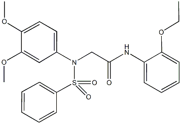 2-{[(3,4-dimethoxyphenyl)sulfonyl]anilino}-N-(2-ethoxyphenyl)acetamide Structure