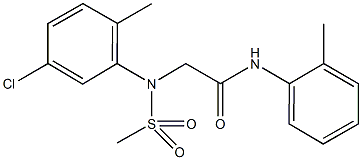 2-[5-chloro-2-methyl(methylsulfonyl)anilino]-N-(2-methylphenyl)acetamide 구조식 이미지