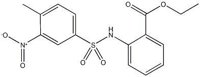 ethyl 2-[({3-nitro-4-methylphenyl}sulfonyl)amino]benzoate Structure