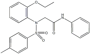 2-{2-ethoxy[(4-methylphenyl)sulfonyl]anilino}-N-phenylacetamide 구조식 이미지