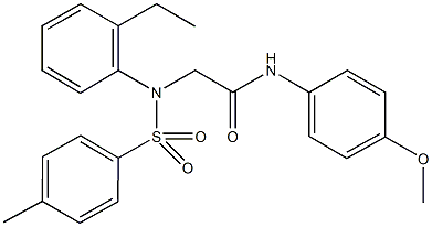 2-{2-ethyl[(4-methylphenyl)sulfonyl]anilino}-N-(4-methoxyphenyl)acetamide 구조식 이미지