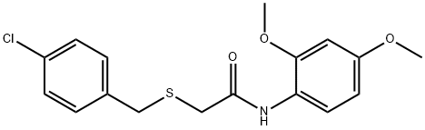 2-[(4-chlorobenzyl)sulfanyl]-N-(2,4-dimethoxyphenyl)acetamide Structure