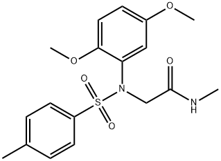 2-{2,5-dimethoxy[(4-methylphenyl)sulfonyl]anilino}-N-methylacetamide Structure