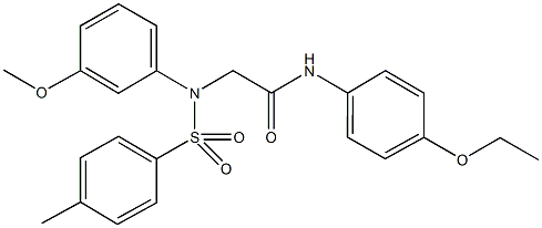 N-(4-ethoxyphenyl)-2-{3-methoxy[(4-methylphenyl)sulfonyl]anilino}acetamide 구조식 이미지