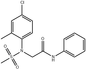 2-[4-chloro-2-methyl(methylsulfonyl)anilino]-N-phenylacetamide Structure