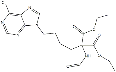 diethyl 2-[4-(6-chloro-9H-purin-9-yl)butyl]-2-(formylamino)malonate Structure