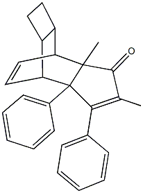 2,4-dimethyl-5,6-diphenyltetracyclo[5.4.2.0~2,6~.0~8,11~]trideca-4,12-dien-3-one 구조식 이미지