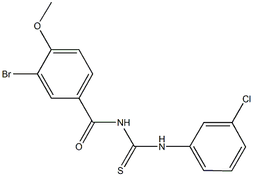 N-(3-bromo-4-methoxybenzoyl)-N'-(3-chlorophenyl)thiourea 구조식 이미지