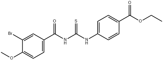 ethyl 4-({[(3-bromo-4-methoxybenzoyl)amino]carbothioyl}amino)benzoate Structure