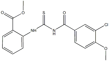 methyl 2-({[(3-chloro-4-methoxybenzoyl)amino]carbothioyl}amino)benzoate 구조식 이미지