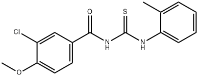 N-(3-chloro-4-methoxybenzoyl)-N'-(2-methylphenyl)thiourea 구조식 이미지