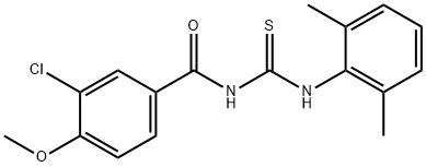 N-(3-chloro-4-methoxybenzoyl)-N'-(2,6-dimethylphenyl)thiourea 구조식 이미지