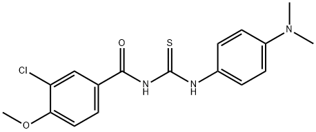 N-(3-chloro-4-methoxybenzoyl)-N'-[4-(dimethylamino)phenyl]thiourea 구조식 이미지