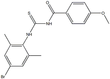 N-(4-bromo-2,6-dimethylphenyl)-N'-(4-methoxybenzoyl)thiourea Structure