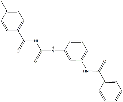 N-[3-({[(4-methylbenzoyl)amino]carbothioyl}amino)phenyl]benzamide 구조식 이미지