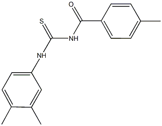 N-(3,4-dimethylphenyl)-N'-(4-methylbenzoyl)thiourea 구조식 이미지