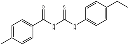 N-(4-ethylphenyl)-N'-(4-methylbenzoyl)thiourea 구조식 이미지