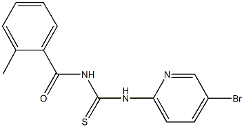 N-(5-bromo-2-pyridinyl)-N'-(2-methylbenzoyl)thiourea 구조식 이미지