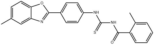 N-[4-(5-methyl-1,3-benzoxazol-2-yl)phenyl]-N'-(2-methylbenzoyl)thiourea 구조식 이미지