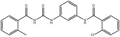2-chloro-N-[3-({[(2-methylbenzoyl)amino]carbothioyl}amino)phenyl]benzamide Structure