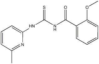 N-(2-methoxybenzoyl)-N'-(6-methyl-2-pyridinyl)thiourea Structure