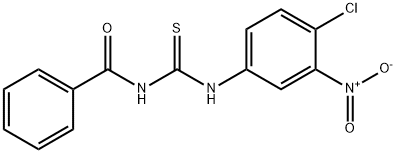 N-benzoyl-N'-{4-chloro-3-nitrophenyl}thiourea 구조식 이미지