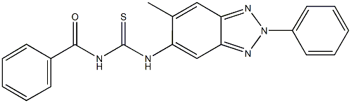 N-benzoyl-N'-(6-methyl-2-phenyl-2H-1,2,3-benzotriazol-5-yl)thiourea 구조식 이미지