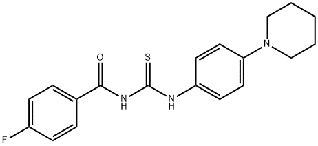 N-(4-fluorobenzoyl)-N'-(4-piperidin-1-ylphenyl)thiourea 구조식 이미지