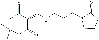 5,5-dimethyl-2-({[3-(2-oxo-1-pyrrolidinyl)propyl]amino}methylene)-1,3-cyclohexanedione Structure