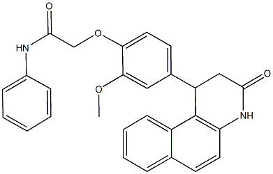 2-[2-methoxy-4-(3-oxo-1,2,3,4-tetrahydrobenzo[f]quinolin-1-yl)phenoxy]-N-phenylacetamide Structure