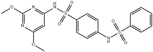 N-(2,6-dimethoxy-4-pyrimidinyl)-4-[(phenylsulfonyl)amino]benzenesulfonamide 구조식 이미지