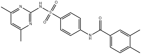 N-(4-{[(4,6-dimethyl-2-pyrimidinyl)amino]sulfonyl}phenyl)-3,4-dimethylbenzamide Structure