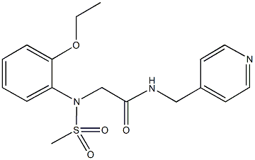 2-[2-ethoxy(methylsulfonyl)anilino]-N-(4-pyridinylmethyl)acetamide 구조식 이미지