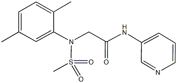 2-[2,5-dimethyl(methylsulfonyl)anilino]-N-(3-pyridinyl)acetamide Structure