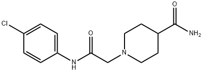 1-[2-(4-chloroanilino)-2-oxoethyl]-4-piperidinecarboxamide 구조식 이미지