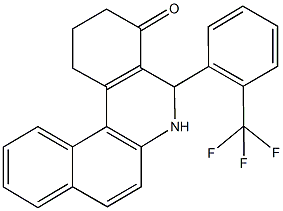 5-[2-(trifluoromethyl)phenyl]-2,3,5,6-tetrahydrobenzo[a]phenanthridin-4(1H)-one 구조식 이미지