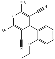 2,6-diamino-4-(2-ethoxyphenyl)-4H-thiopyran-3,5-dicarbonitrile 구조식 이미지