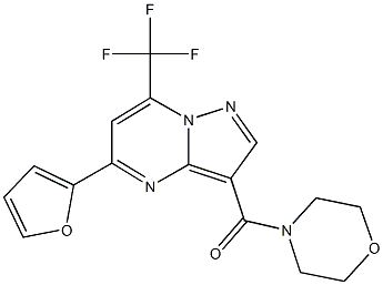5-(2-furyl)-3-(4-morpholinylcarbonyl)-7-(trifluoromethyl)pyrazolo[1,5-a]pyrimidine Structure