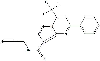 N-(cyanomethyl)-5-phenyl-7-(trifluoromethyl)pyrazolo[1,5-a]pyrimidine-3-carboxamide Structure