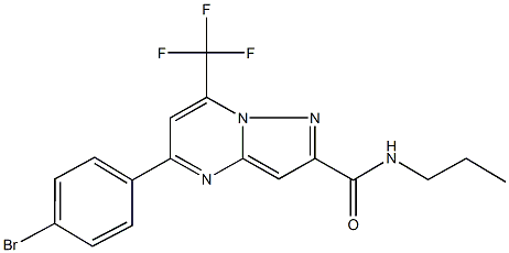 5-(4-bromophenyl)-N-propyl-7-(trifluoromethyl)pyrazolo[1,5-a]pyrimidine-2-carboxamide Structure