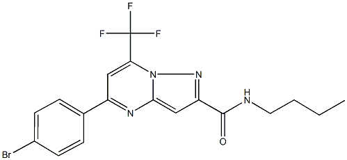 5-(4-bromophenyl)-N-butyl-7-(trifluoromethyl)pyrazolo[1,5-a]pyrimidine-2-carboxamide Structure