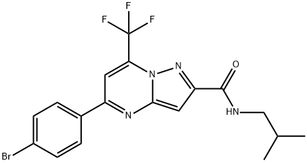 5-(4-bromophenyl)-N-isobutyl-7-(trifluoromethyl)pyrazolo[1,5-a]pyrimidine-2-carboxamide Structure