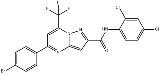 5-(4-bromophenyl)-N-(2,4-dichlorophenyl)-7-(trifluoromethyl)pyrazolo[1,5-a]pyrimidine-2-carboxamide Structure