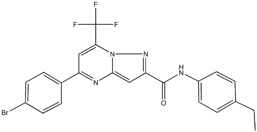 5-(4-bromophenyl)-N-(4-ethylphenyl)-7-(trifluoromethyl)pyrazolo[1,5-a]pyrimidine-2-carboxamide Structure