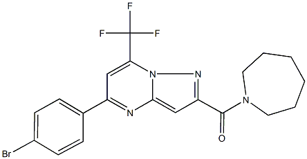 2-(1-azepanylcarbonyl)-5-(4-bromophenyl)-7-(trifluoromethyl)pyrazolo[1,5-a]pyrimidine 구조식 이미지